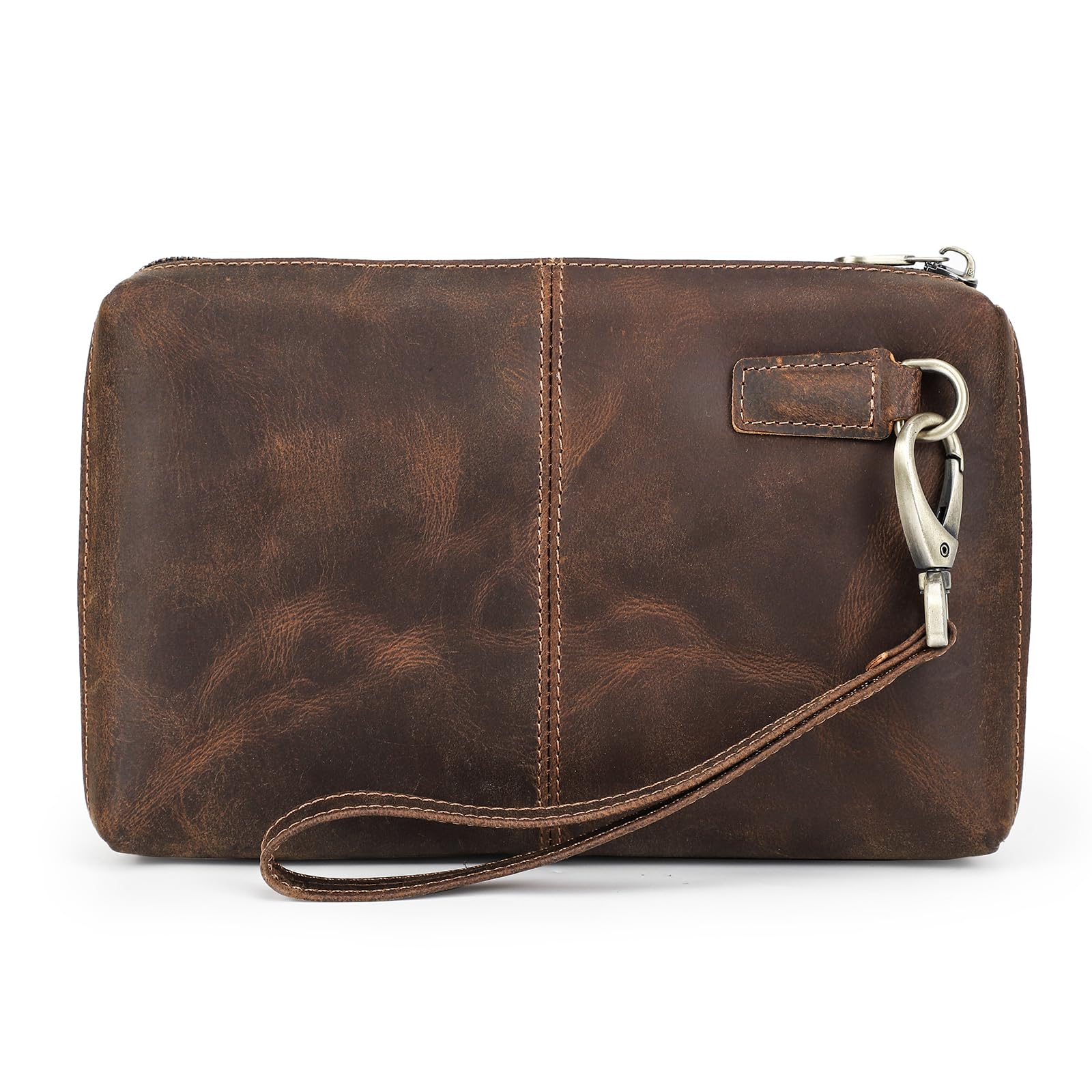 Sam's Design Mens Leather RFID Blocking Travel Clutch Passport Wallet
