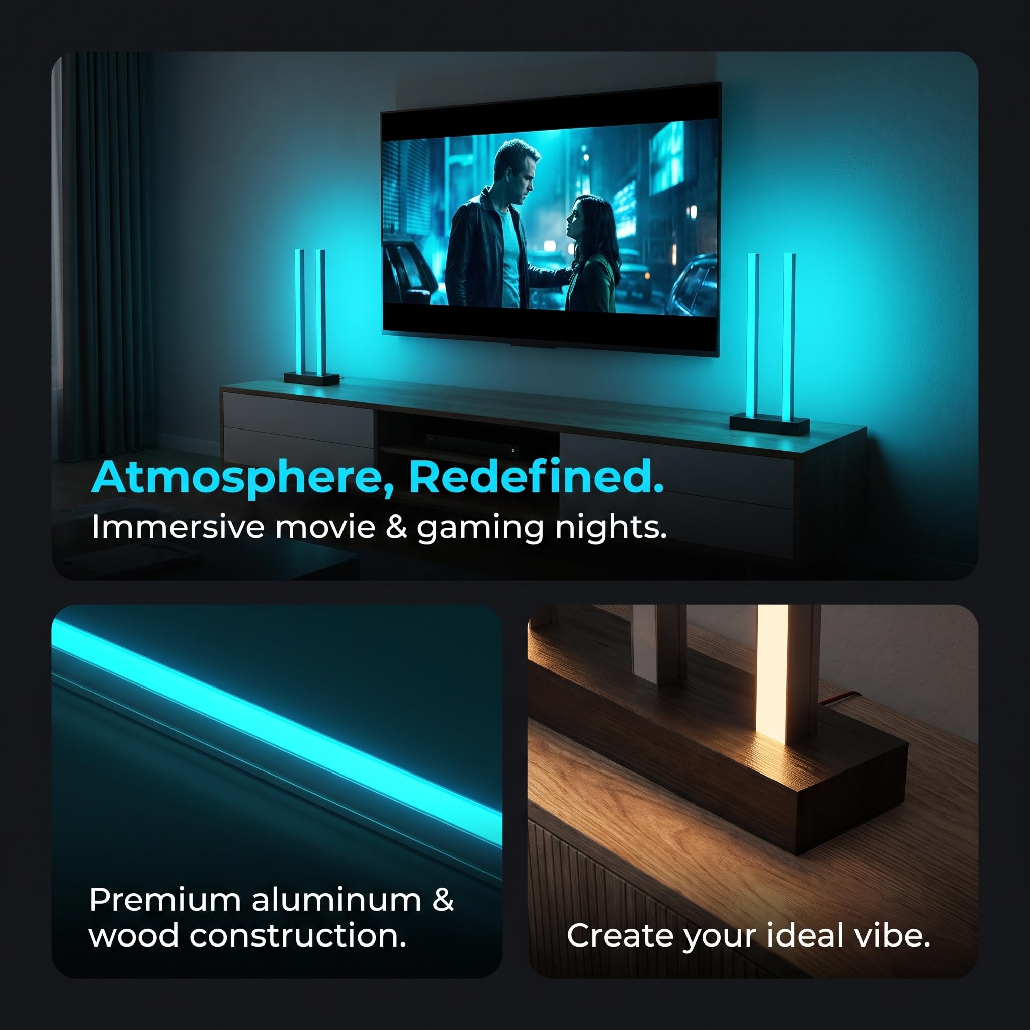 Luce Ritmica Pickup, Luce LED A Spettro Musicale, Luci Sincronizzate con La Musica E Sensibili alla Voce, con Telecomando, Colore/luminosità/velocità Regolabili, per Sala Giochi