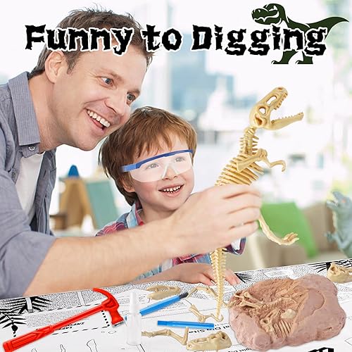 Miniatura 4 de Juguetes de dinosaurio Kit educativo de ciencia regalo para niños, Spinosaurus STEM Activtives, Dino regalos geográficos con dientes brillantes para