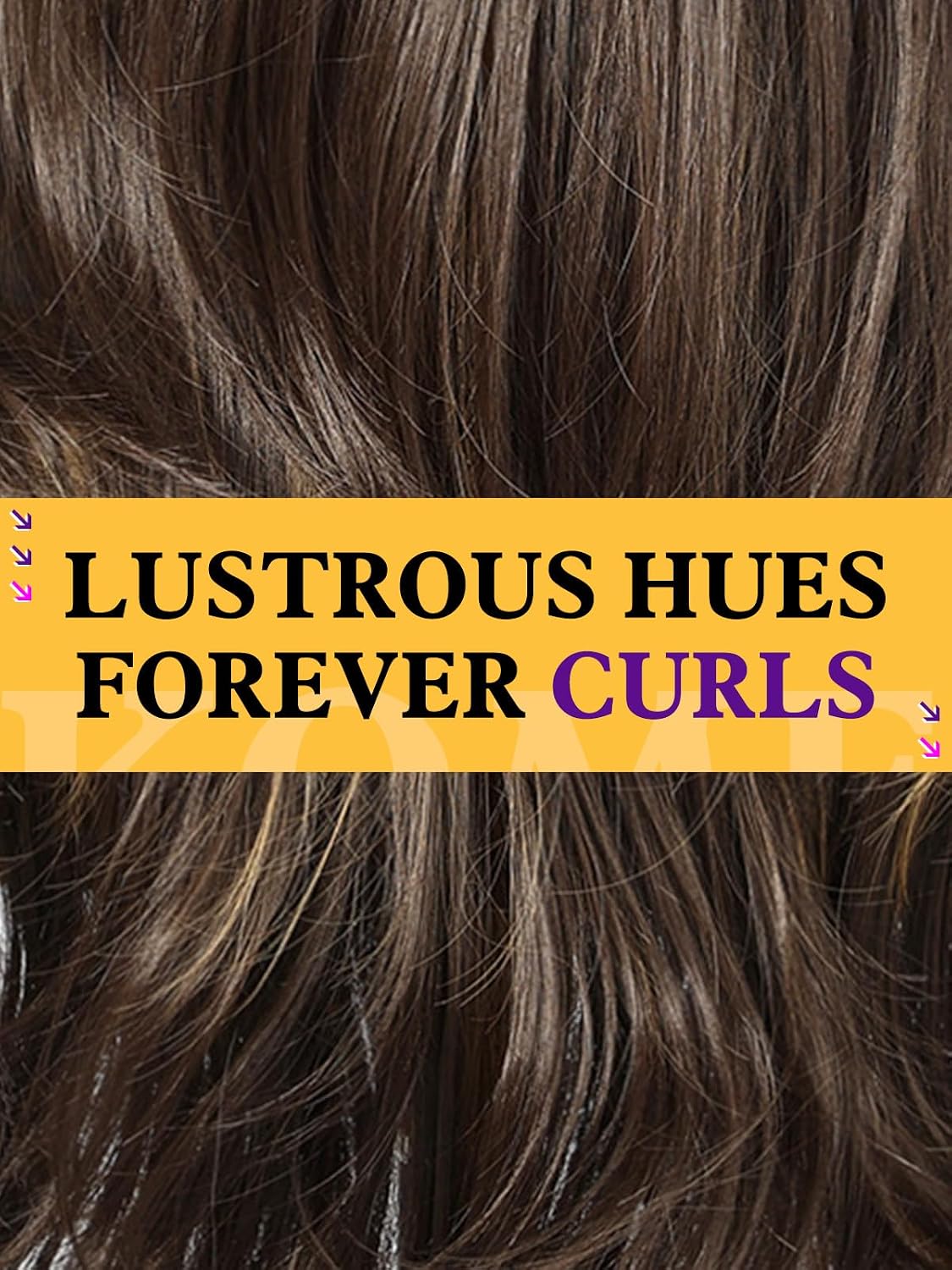 Long Wavy Human Hair Wigs with Bangs for Women Brown Blonde Highlight Layered Glueless Breathable Lightweight for Party Daily Use (Brown Highlight,26 Inch)