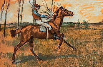 Amazon.co.jp: エドガー・ドガ騎手の競走馬の絵画 4 枚