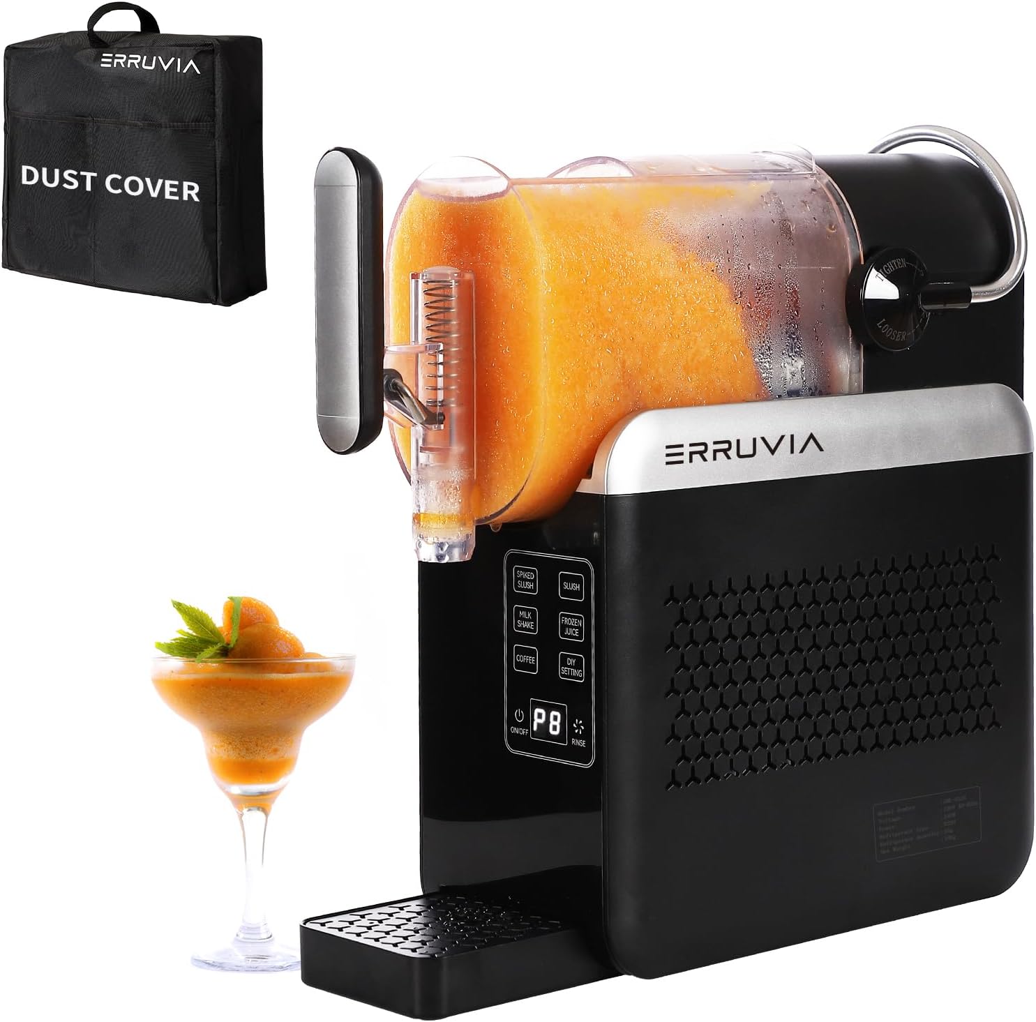 Slushie Machine No Ice Needed,noise reduction slushy machine with dust cover,6 Preset Programs,DIY 8-speed free adjustment,Perfect for Ice Cream,Smoothies,Milkshakes,Margaritas and More