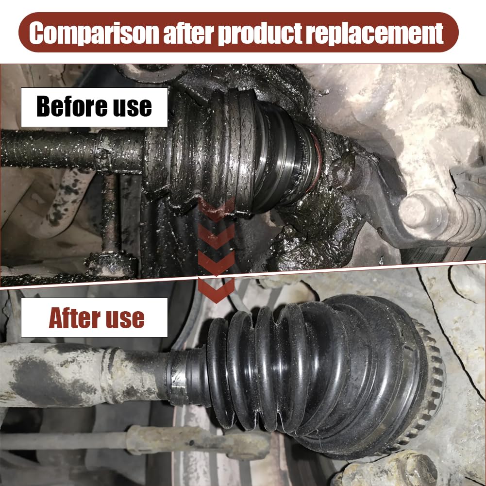 Yuragim Juego de reparación de puños de CV, 2 unidades, de silicona flexible, universal, para ejes de 19 – 24 mm, con 4 abrazaderas, 6 bridas