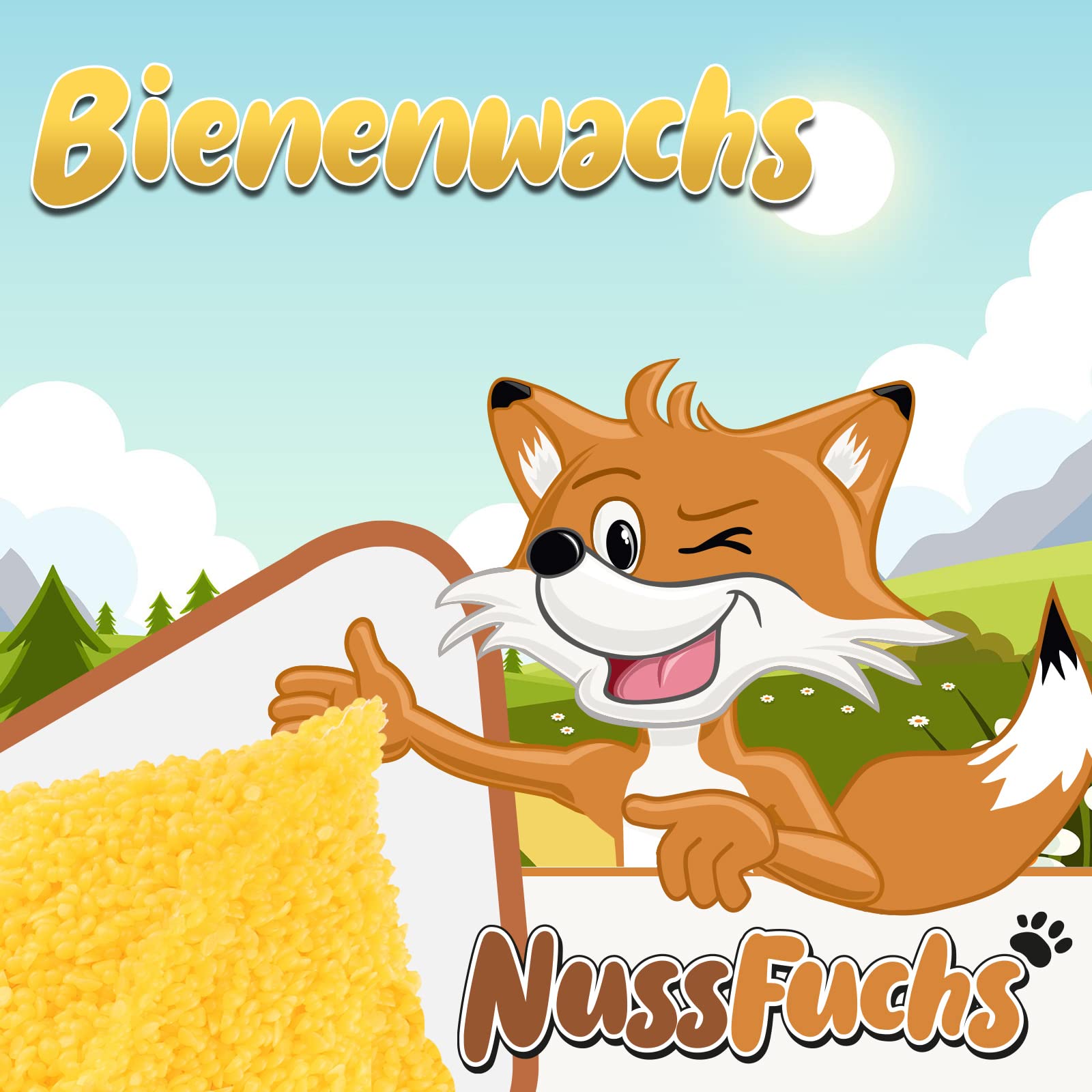 Bienenwachs Pastillen gelb 3kg im Eimer ohne künstliche Aromen NussFuchs