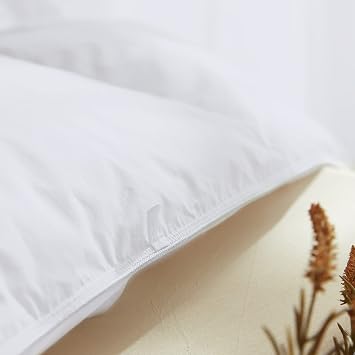 Alanzimo All Season Oversized King Size 120x98 Goose Down Feather Fiber Comforter - Luxury Medium Warmth White Hotel Style Fluffy Down Feather Comforter Duvet Inserts with 8 tabs-Pinch Pleat