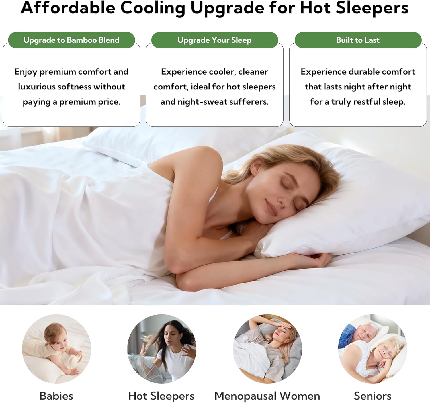 MR&HM Queen Pillow Cases Set of 2, Cooling Pillow Case for Hot Sleepers 20"x30", Breathable & Moisture Wicking, Soft Envelope Pillowcases, Rayon Derived from Bamboo & Polyester Blend (Dark Grey) - Image 5