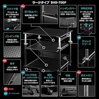 Amazon.co.jp: Bauhutte ( バウヒュッテ ) 昇降式 プリンター台