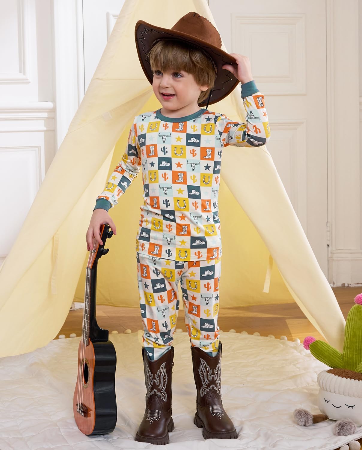 Bamboo Viscose Toddler Pajamas Boys Girls Baby 12M-8Y Pjs Sets Kids 2pcs Snug fit Long-Sleeve Sleepwear - Image 4