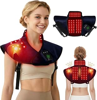 Cordless Red Light Therapy for Neck Shoulder Pain Reilef, Wearable Infrared Heating Wrap with Massager and Timer, 660nm & ... Price In India