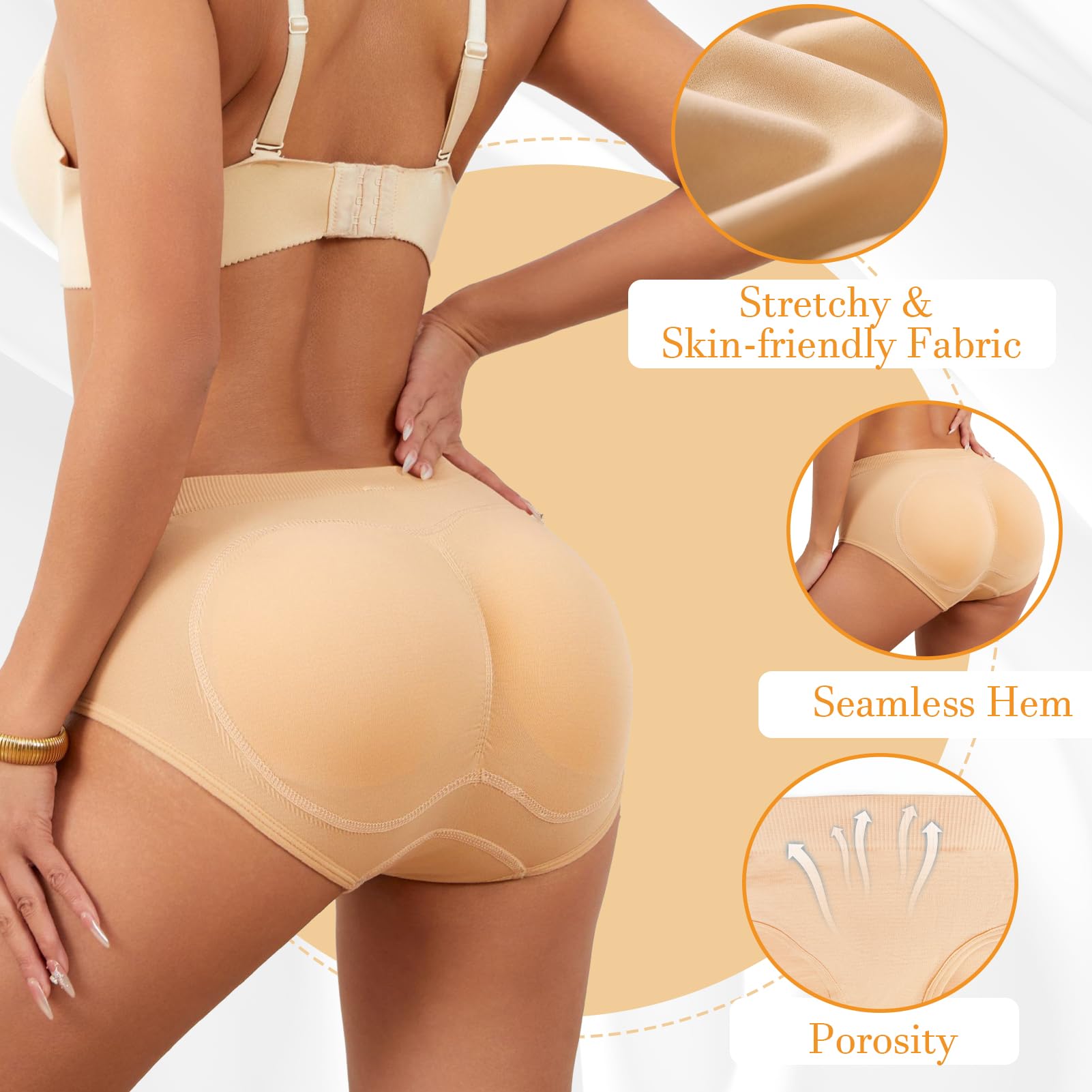 Damen Push Up Unterhose, Butt Lifter Höschen Frauen Enhancers Fake Ass Damen Butt Lifter Höschen Hip Enhancer Shapewear Po Heber Unterhose