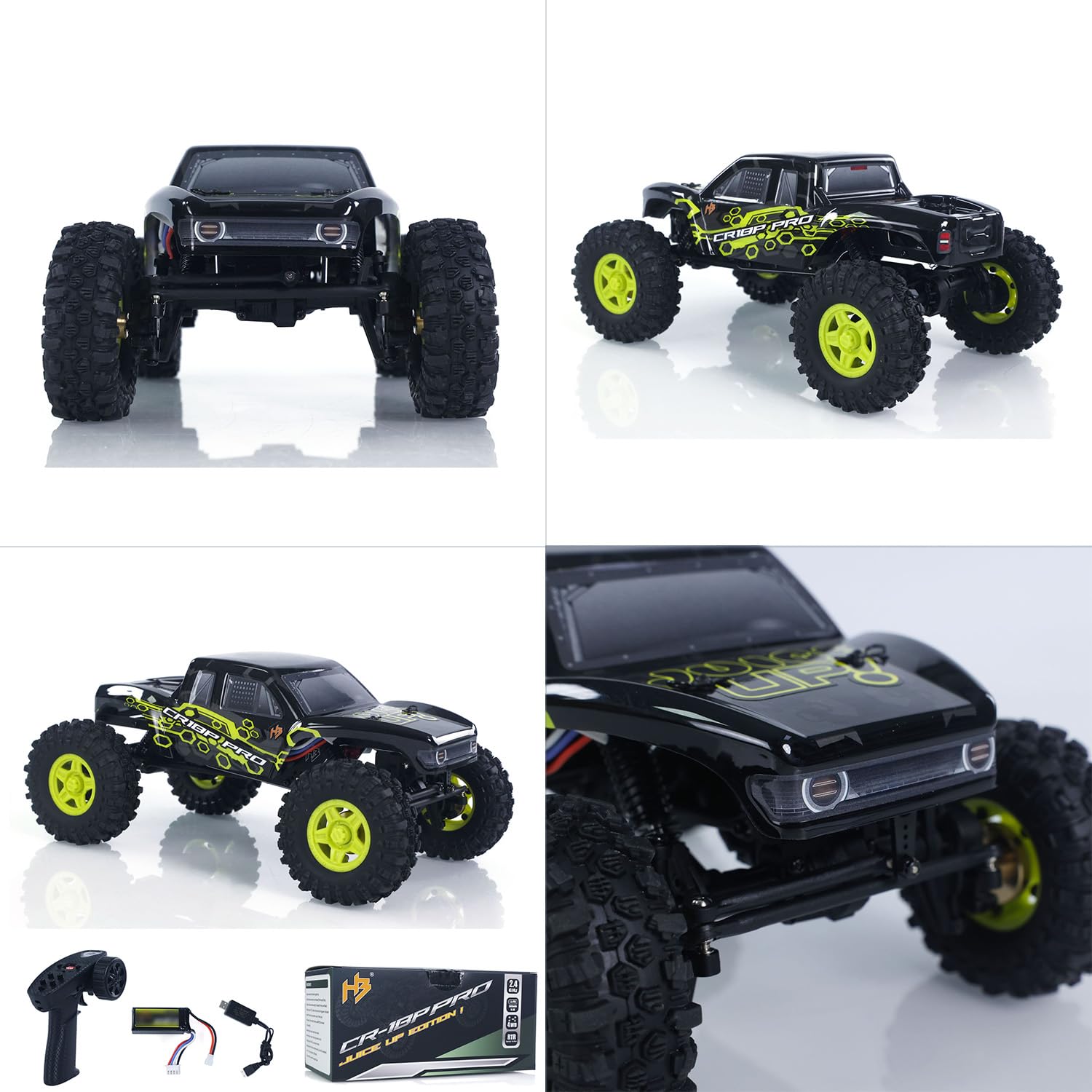 Toucan RC Hobby 1:18 RC Crawler CR18P PRO Juice Up 4WD Wireless Control Rock Crawler Car RTR Vehicleg Brushless Motor ESC USB Charger for Adult