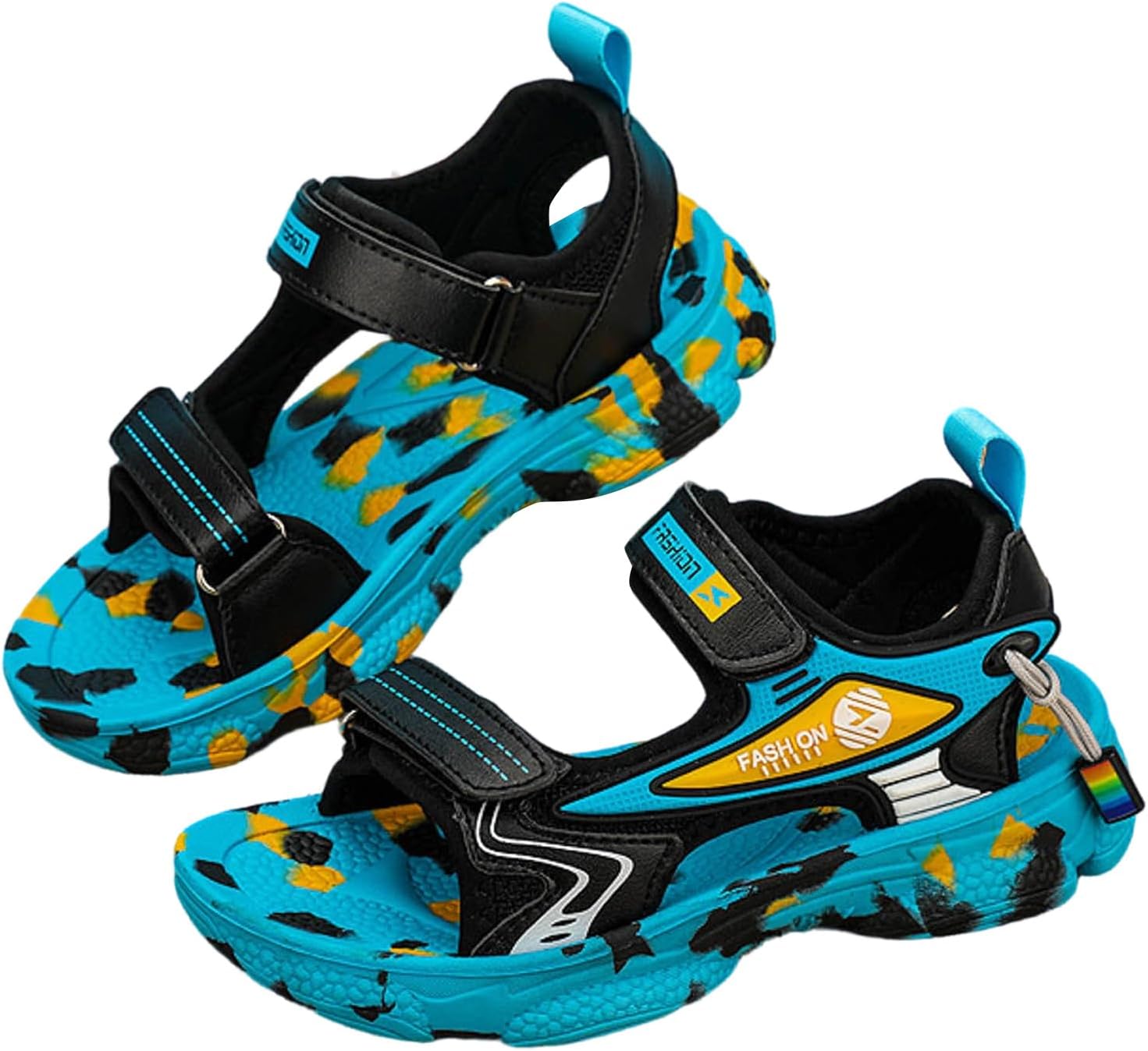IWIHMIV Boys Sport Sandals Summer Water Shoes Soft Bottom Non Slip Outdoor Beach Athletic Sandals for Toddler