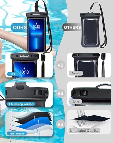 Miniatura 7 de PEIYUI Funda para teléfono de buceo, carcasa de video de fotografía subacuática con cordón 50 pies49.2 ft, funda impermeable para teléfono para