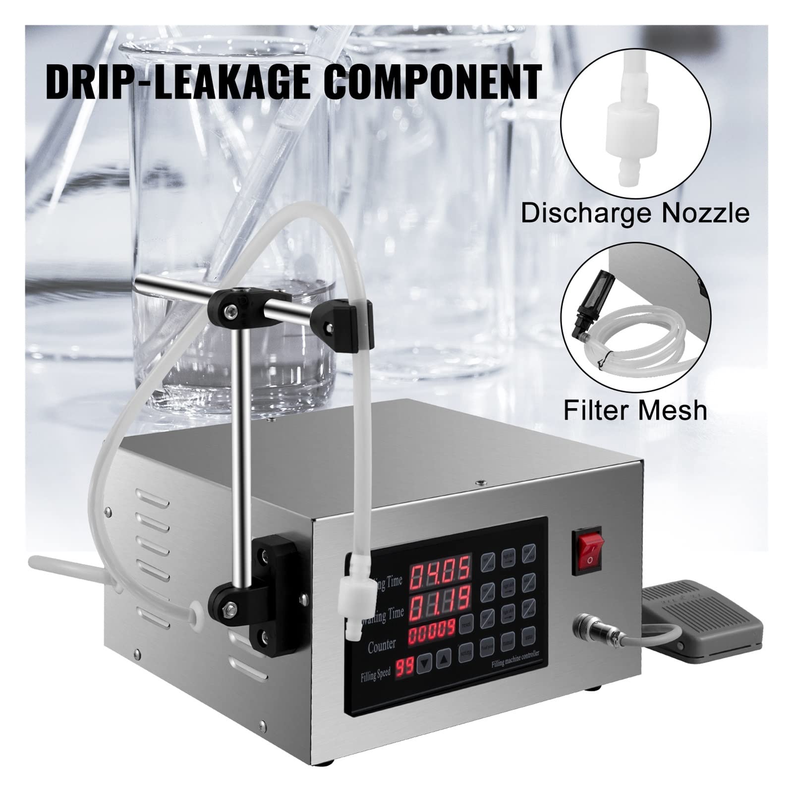 5-3500ml riempitore di bottiglie liquido 3.2L/min della macchina di rifornimento for l'aceto della bevanda dei combustibili dell'olio d'acqua per professionisti e appassionati del fai da te
