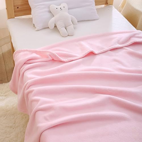 Miniatura 3 de DaysU Manta de franela de felpa para bebé súper suave, ligera, manta de bebé de forro polar bordado para niñas, manta de cama de gran tamaño para