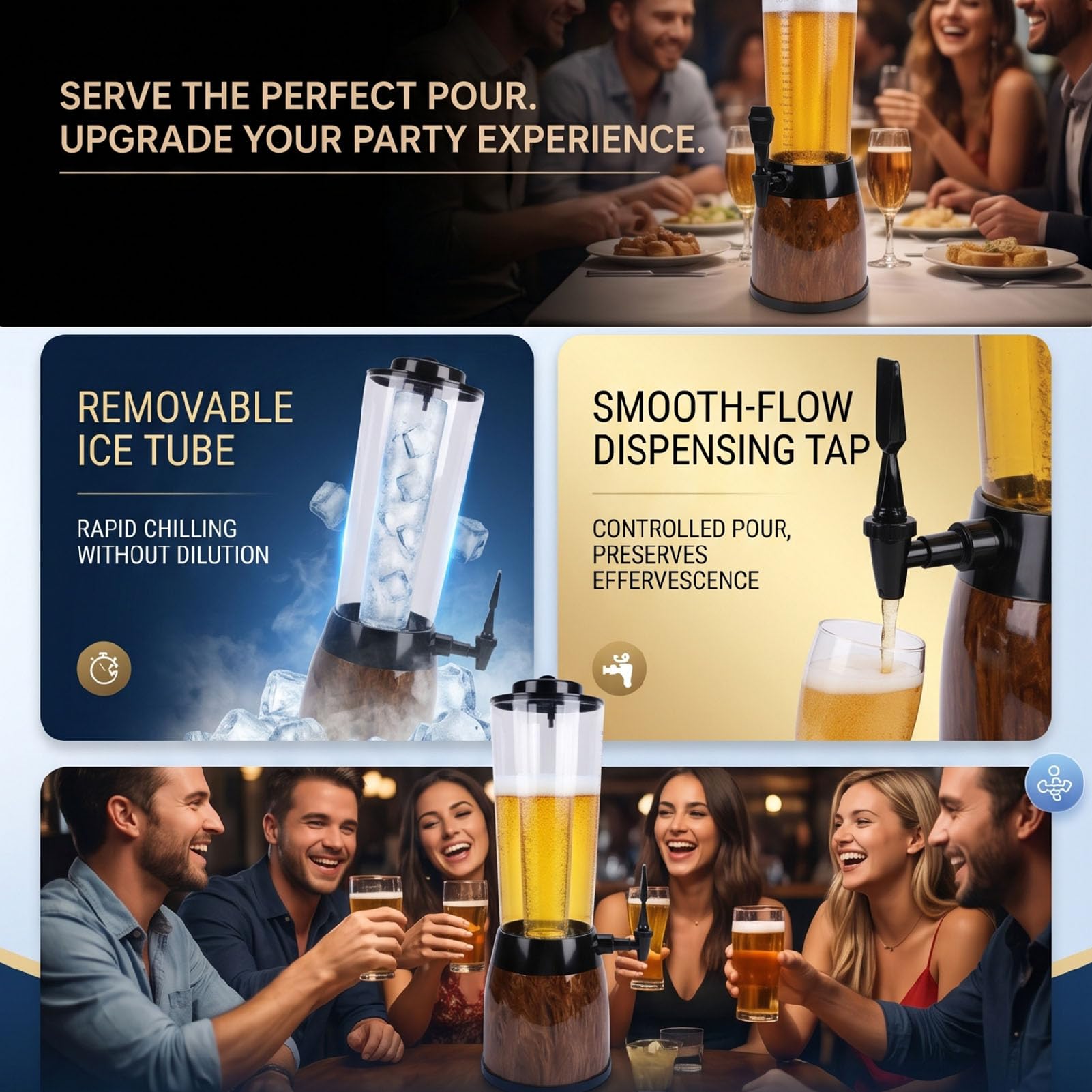 Generisch Party-getränkemaschine Mit Eisbehälter Und Led-Beleuchtung