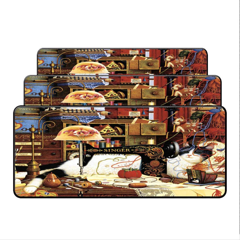 Dhsbd @ Mouse Pad Cute Animal Large Mats Rubber Mat Overlock Edge Waterproof Gaming Mouse Pad Mat Xl Big Desk Office Work/Game Birthday Gift 400X800X3Mm