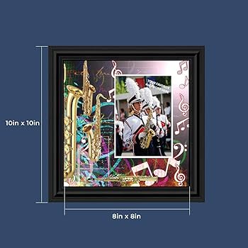 ミュージシャン UNICON MEMORIAL PHOTO STAND Alto Saxophone, Marching Band Picture Frame 10X10, 3507B : Amazon