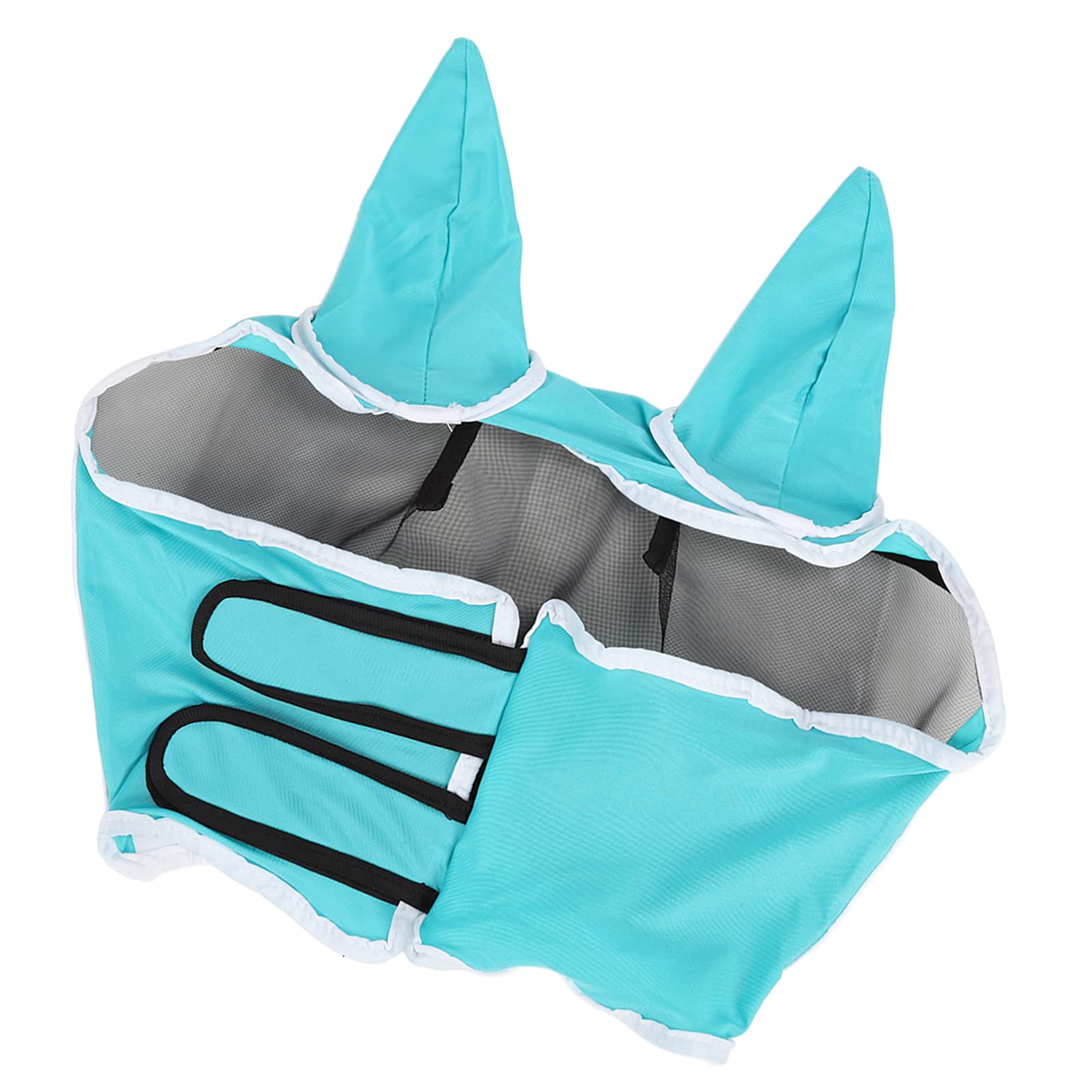 fannay Horse Fly Face Cover, Horse Fly Mask Mesh Design Detachable Breathable with Hook and for Horse for Outdoor (S)