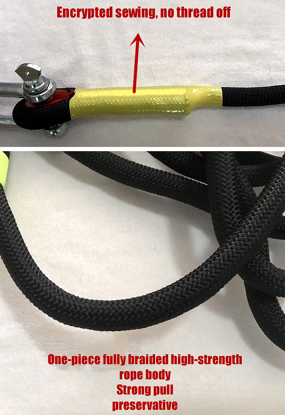 Cuerda de Remolque, Cinturón de Remolque Correa de Remolque para Automóvil Cinturón de Remolque Resistente 4X4 con 2 Ganchos de Seguridad para Equipo de Rescate de Remolque de Camión/15T/5M
