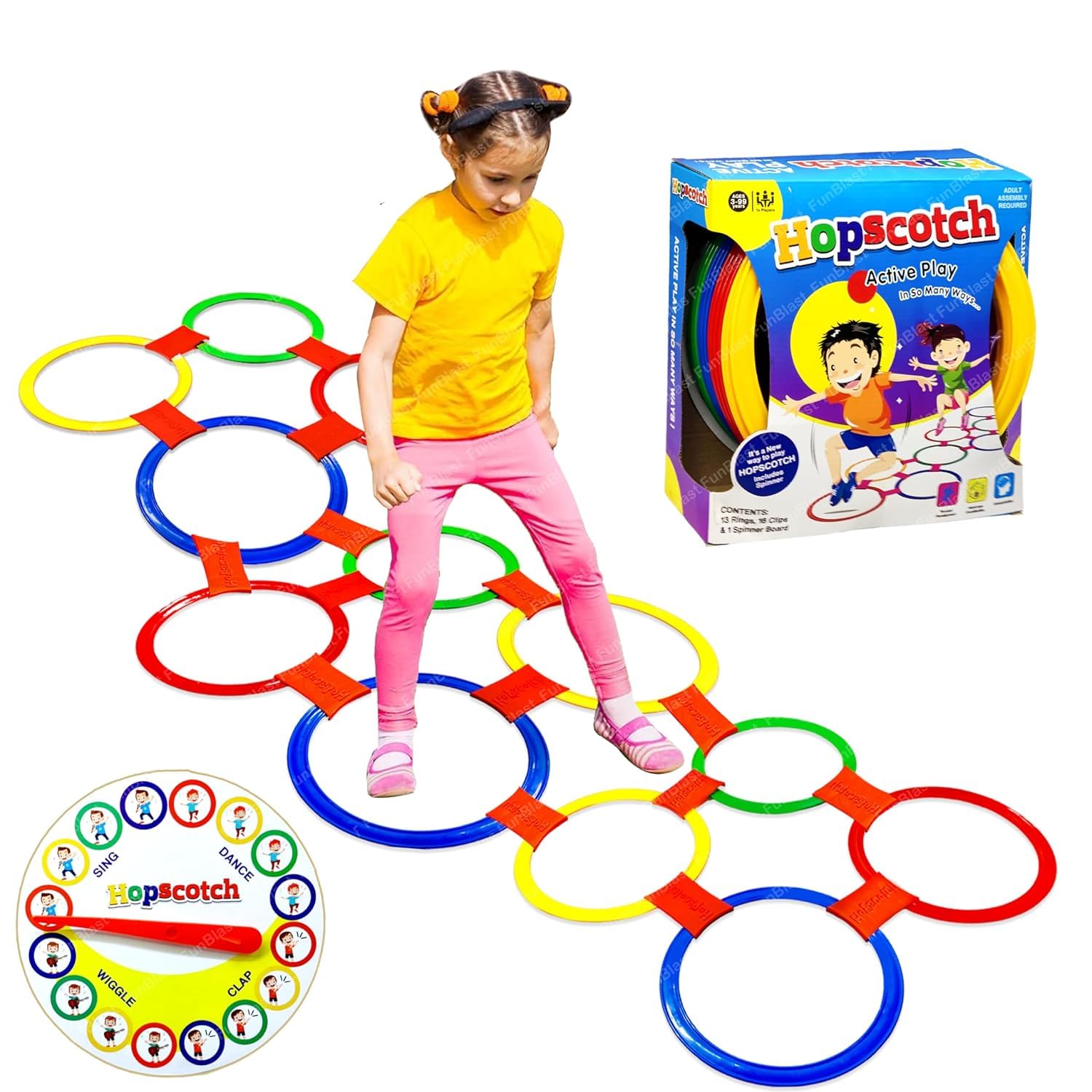 Buy TOYIQ Hopscotch Active Indoor Play with Rings Game for Kids