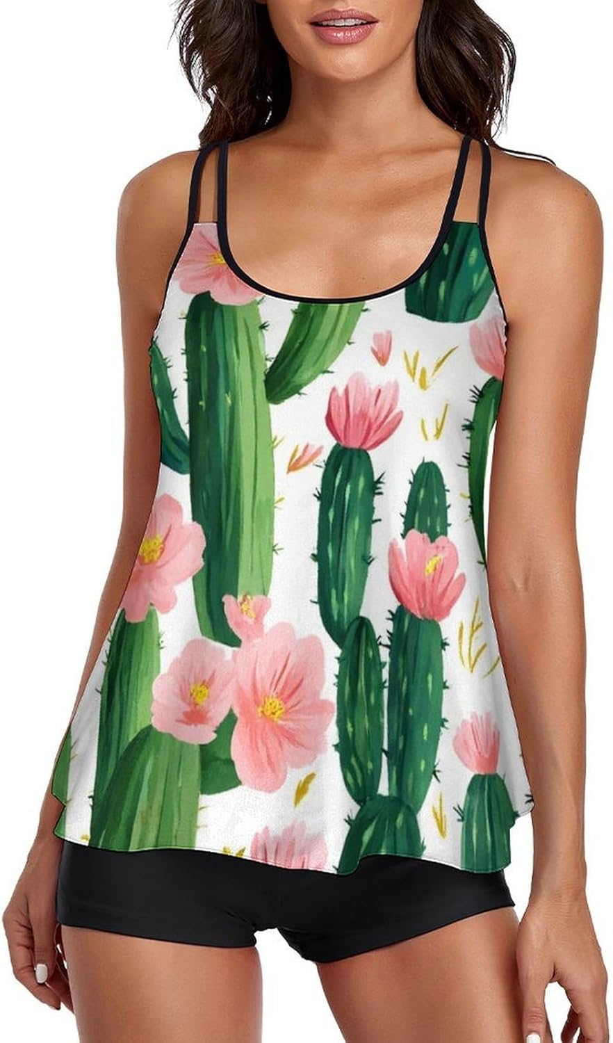 Two Piece Swimsuits for All Women, High Cut Low Back Swimming Suit Monokini