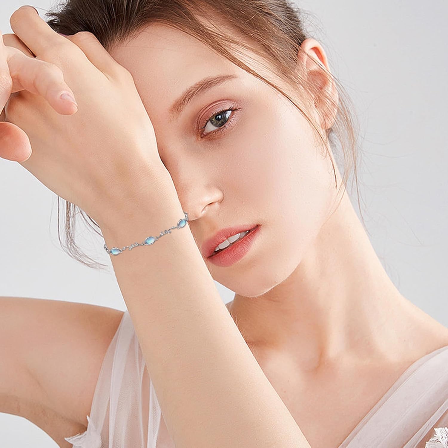 YFN 925 Sterling Silver Moonstone Bracelet Jewelry for Women Birthday Christmas Gifts - Image 7