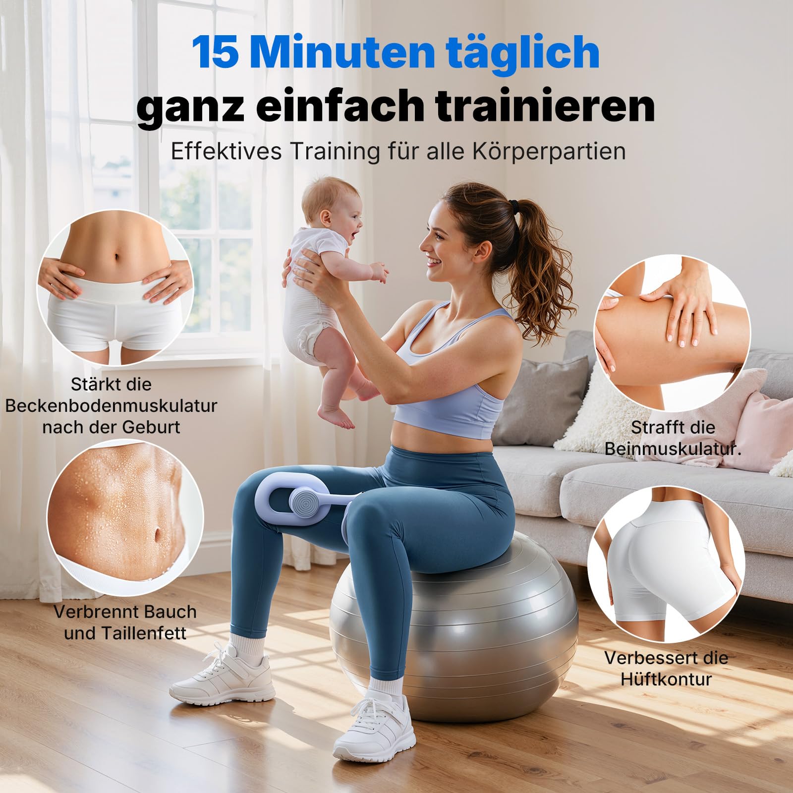 MERACH Thigh Master, Oberschenkeltrainer, Beckenbodenmuskeltrainer, Trainingsgerät für die Innenseite der Oberschenkel für zu Hause, Beckenbodenstärkungsgerät für Frauen