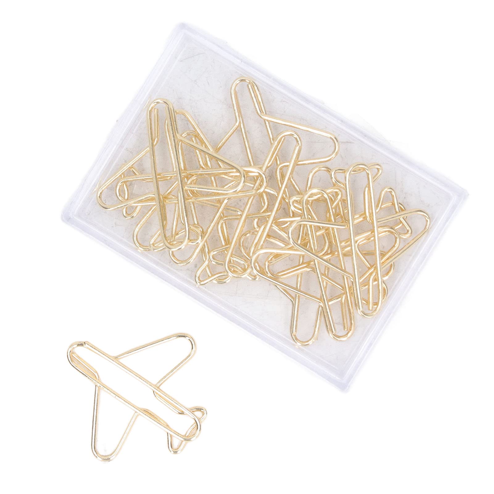 Airplane Shaped Paper Clips, 100Pcs Mini Cute Paperclips Portable Electroplated Metal Office Clips for Document Sorting and Organizing Office School
