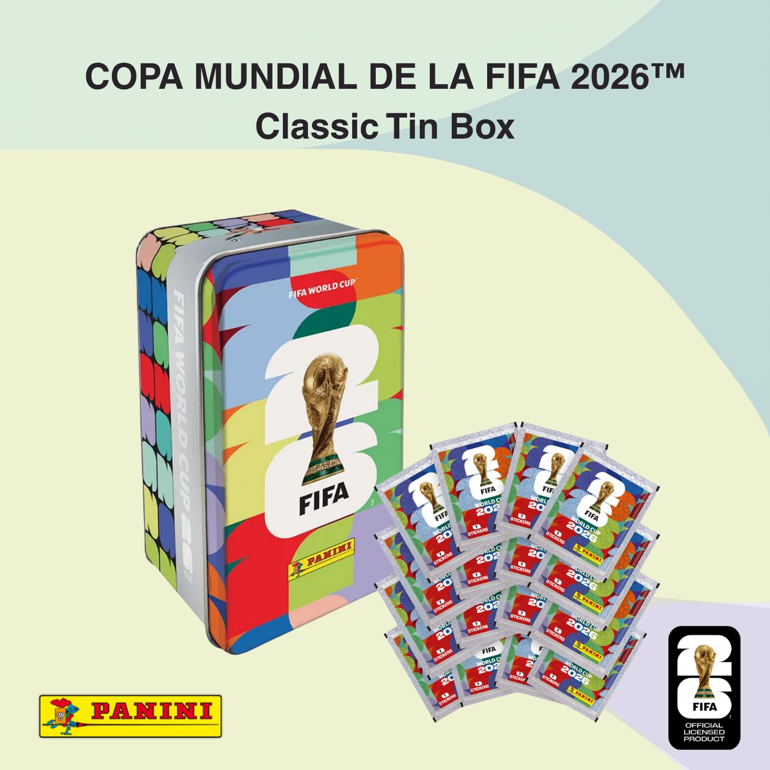 Panini FIFA World Cup 2026 Cromos Classic Tin Box 10 Sobres Colección Oficial 4 Modelos