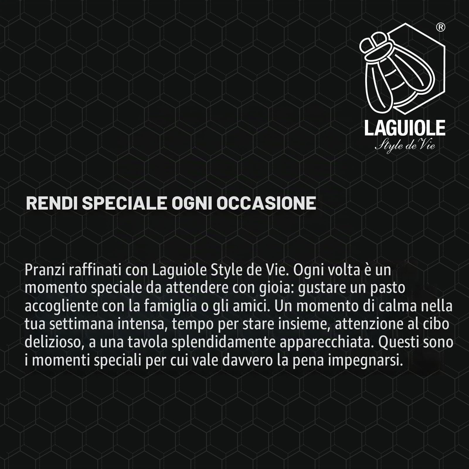 Laguiole Style de Vie Coltello da bistecca, Luxury Line, 6 pezzi, legno misto