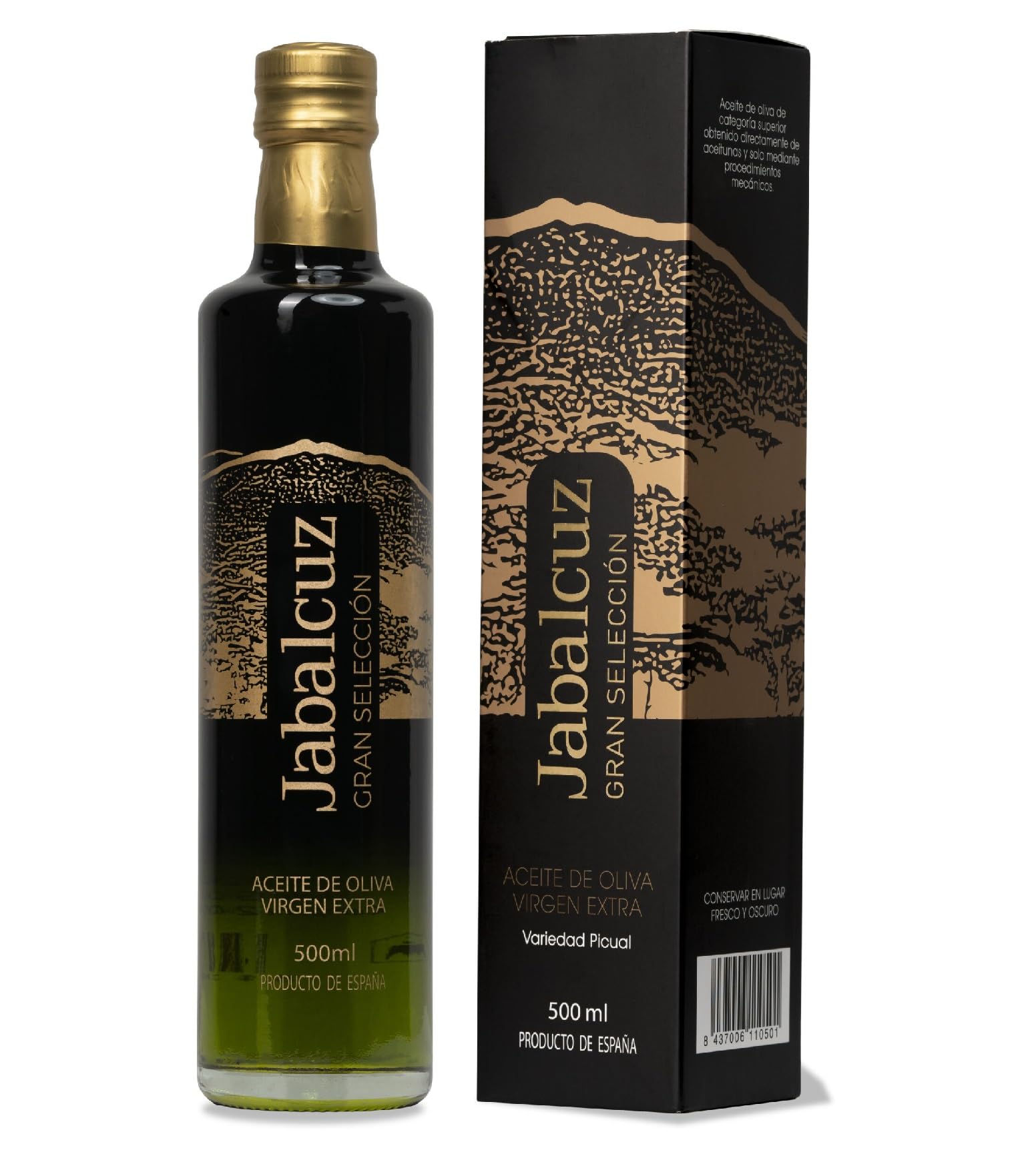 Nueva Cosecha Noviembre 2025 | JABALCUZ | Aceite de Oliva Virgen Extra Gran Selección (Nuestro mejor AOVE) - Botella de vidrio 500 ml.