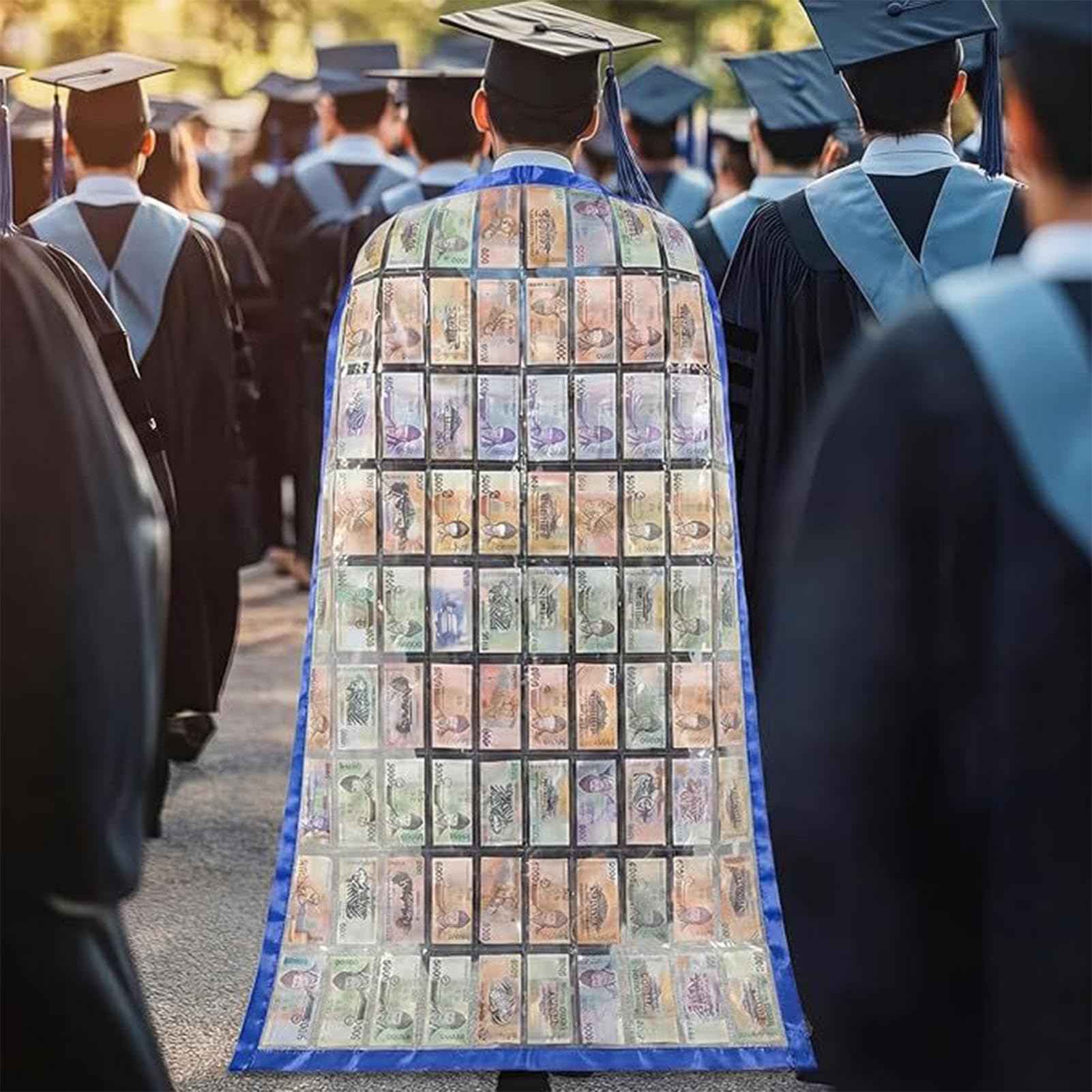 Fascia Di Laurea Classe 2026 Articoli Divertenti Per Feste | Stola con Tasca Porta Banconote Trasparente Per donne uomini studenti adulti scuole superiori università cerimonie feste