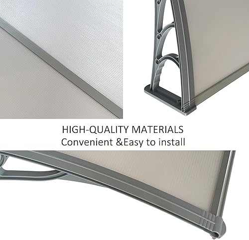 Miniatura 7 de Panana Toldo para puerta al aire libre, toldo de jardín de 80 x 40 pulgadas, toldo para patio, porche, cubierta de refugio de lluvia, 80100200118.1