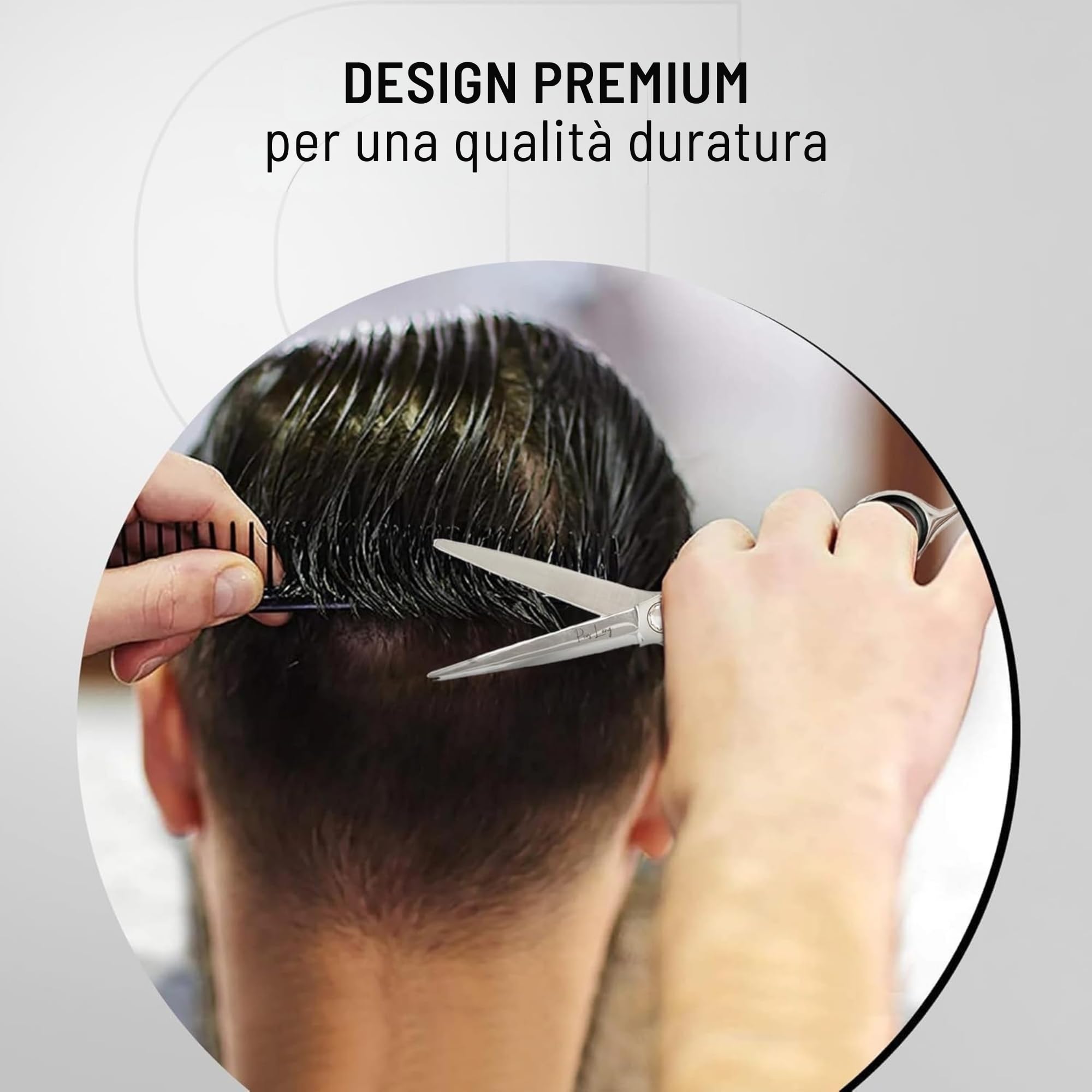 Forbici Professionali per Capelli 6,5" dal 1852, per Studenti di Parrucchieria e Principianti, Lame Convesse, Sistema a Cuscinetti a Sfera, Astuccio