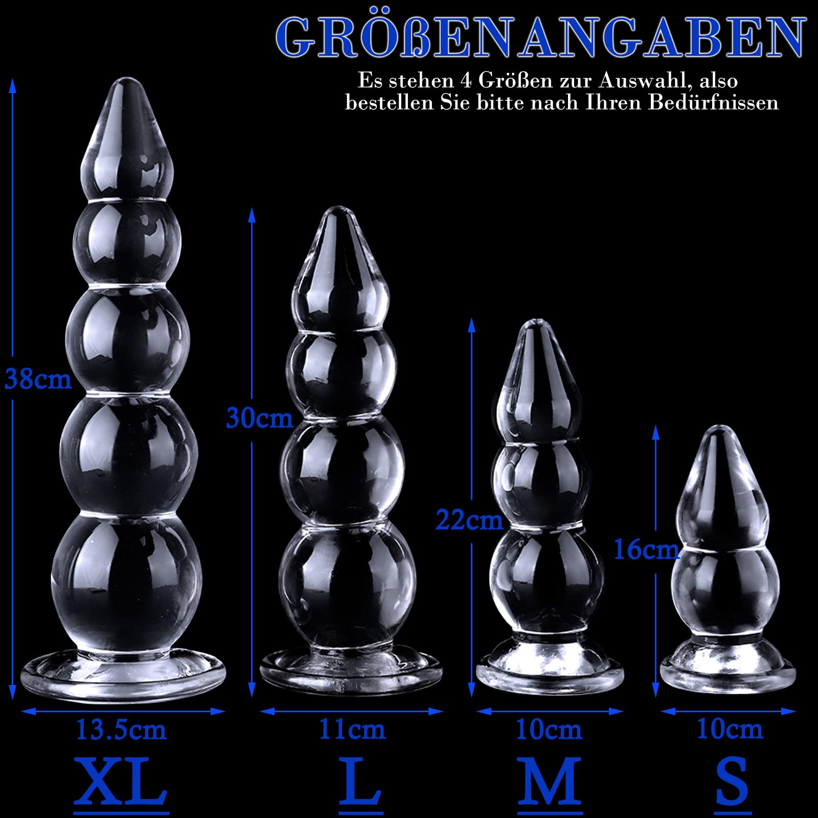 BDSMYOU Plug Anale Dildo Anale Anal Plug con Ventosa,Sex Toys Analesex Toy Stimolatore Prostata per Lui,Dildo XXL Gigante Dilatatore Ano per Donna Uomo,Toys Sessuali per Coppie (M)
