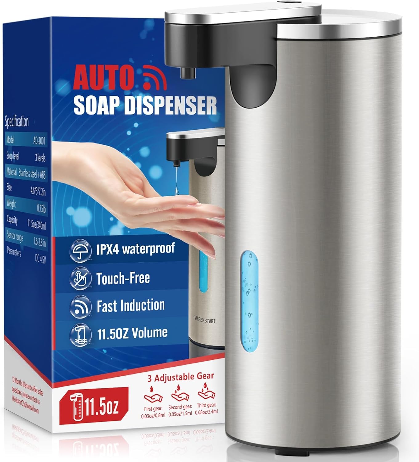 Amazon.com: Automatic Soap Dispenser Touchless, IPX7