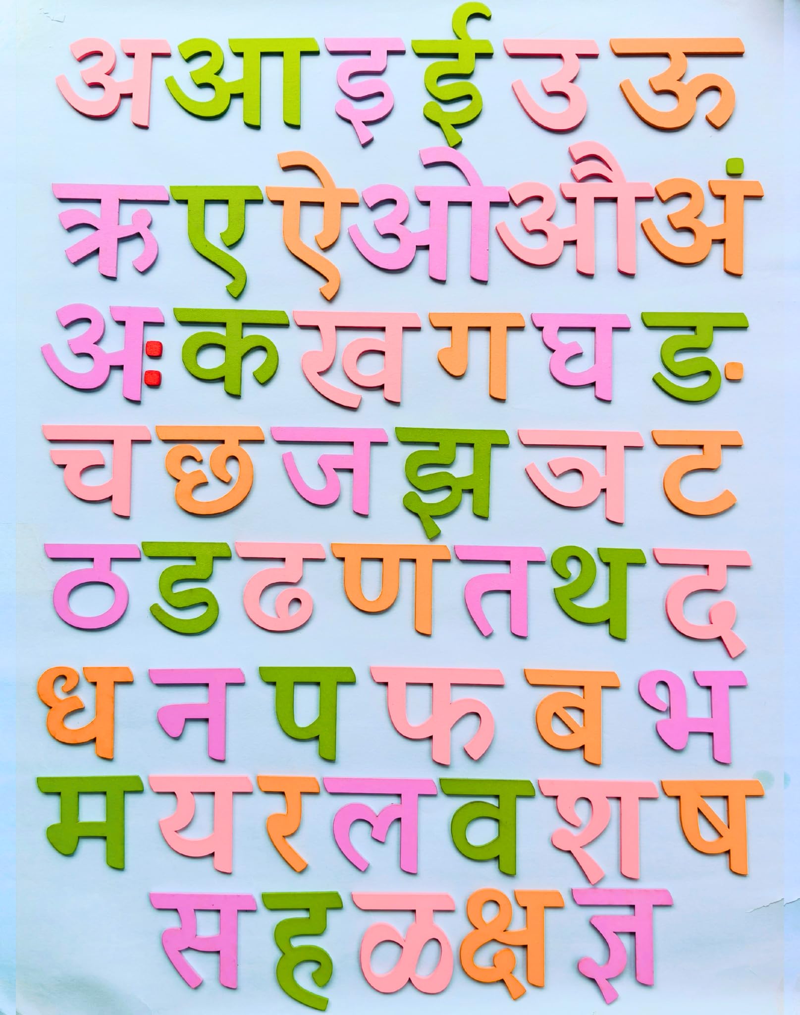 Hawbeez Wooden Marathi Varnamala Alphabet Set | Montessori Learning Toy with Swar & Vyanjan | Language Development & Letter Recognition for Kids (4+ Years)-image-17