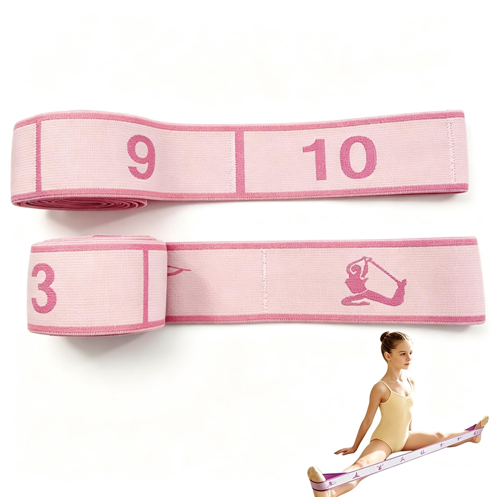 Qinsky 10 Section Resistance Band Home Yoga for Adults Kids