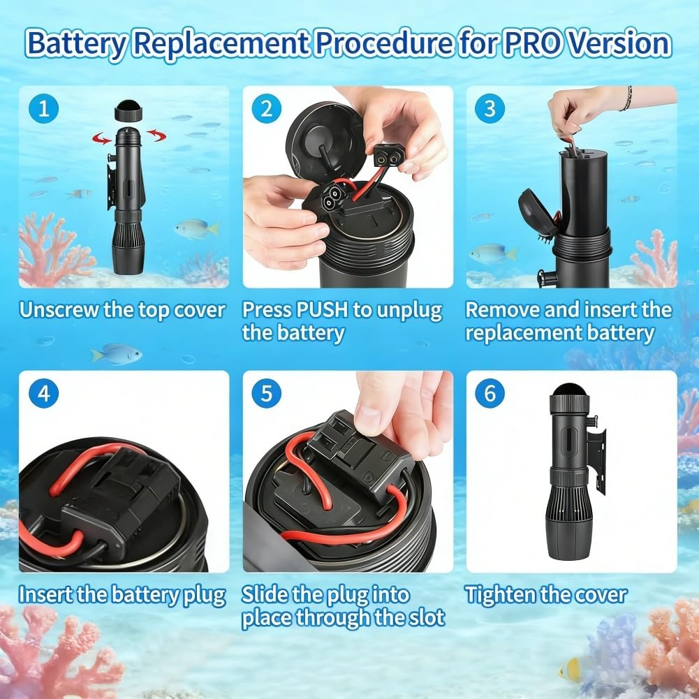 Scooter submarino 700W para adultos, scooter marino profundidad 30 metros para piscina y mar, mango desmontable, autonomía 160 minutos, velocidad ajustable, dispositivo de propulsión para