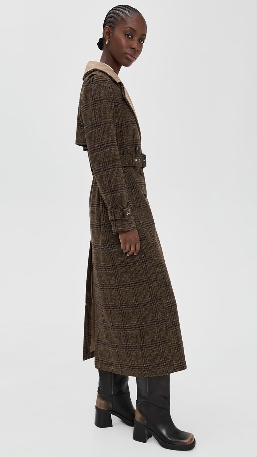 Avec Les Filles Women's Double Layered Trench Coat - Image 4