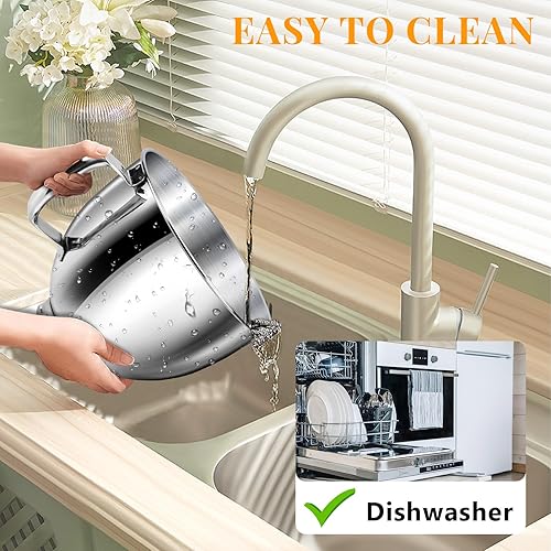 Miniatura 5 de KitchenAid - Tazón mezclador de 5 cuartos para batidoras de pie, acero inoxidable 304 de repuesto para mezclador KitchenAid Classic & Artisan de