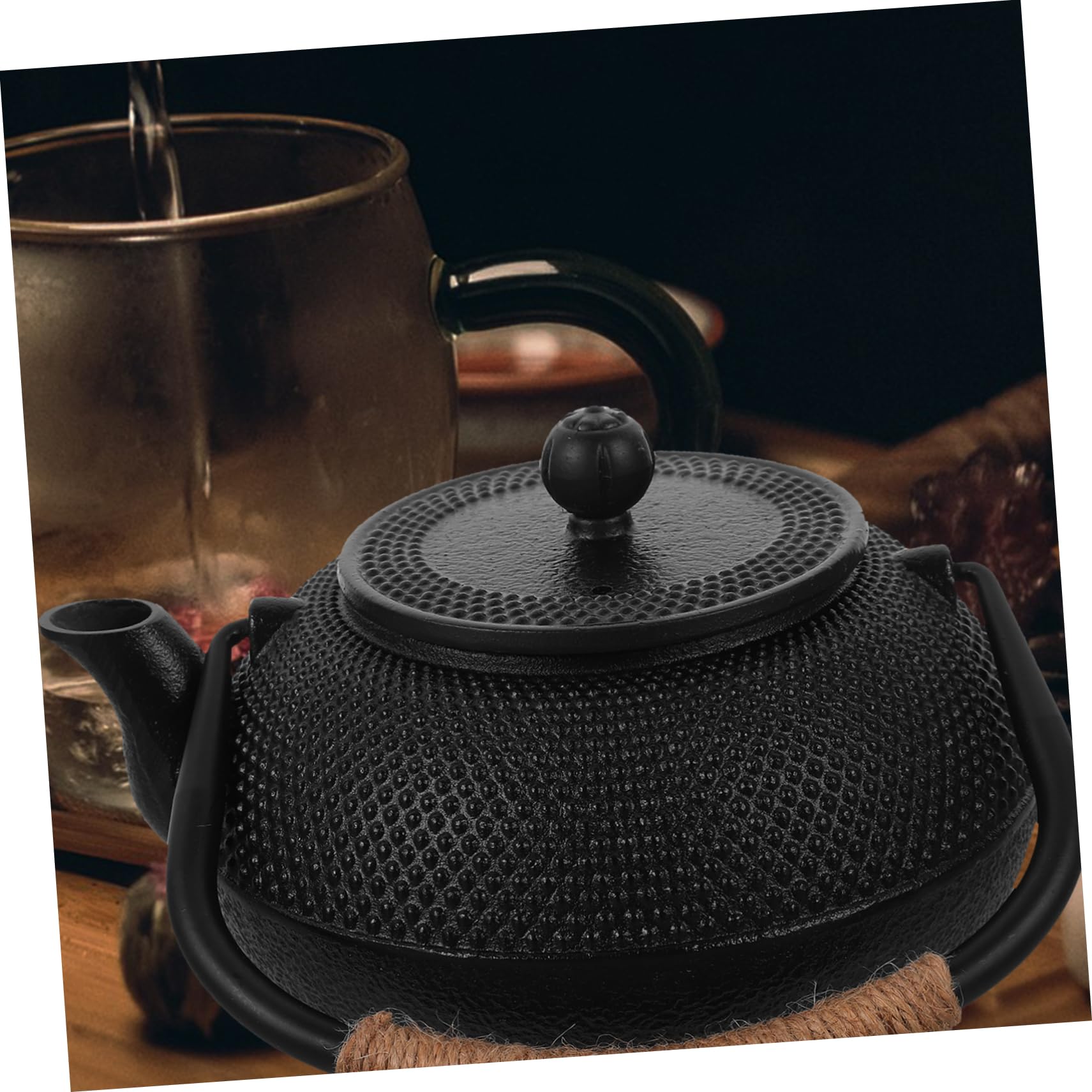 ULTECHNOVO Tetera Japonesa Tetsubin Hierro Para Estufas Diseño Japonés Tapa Acero Inox