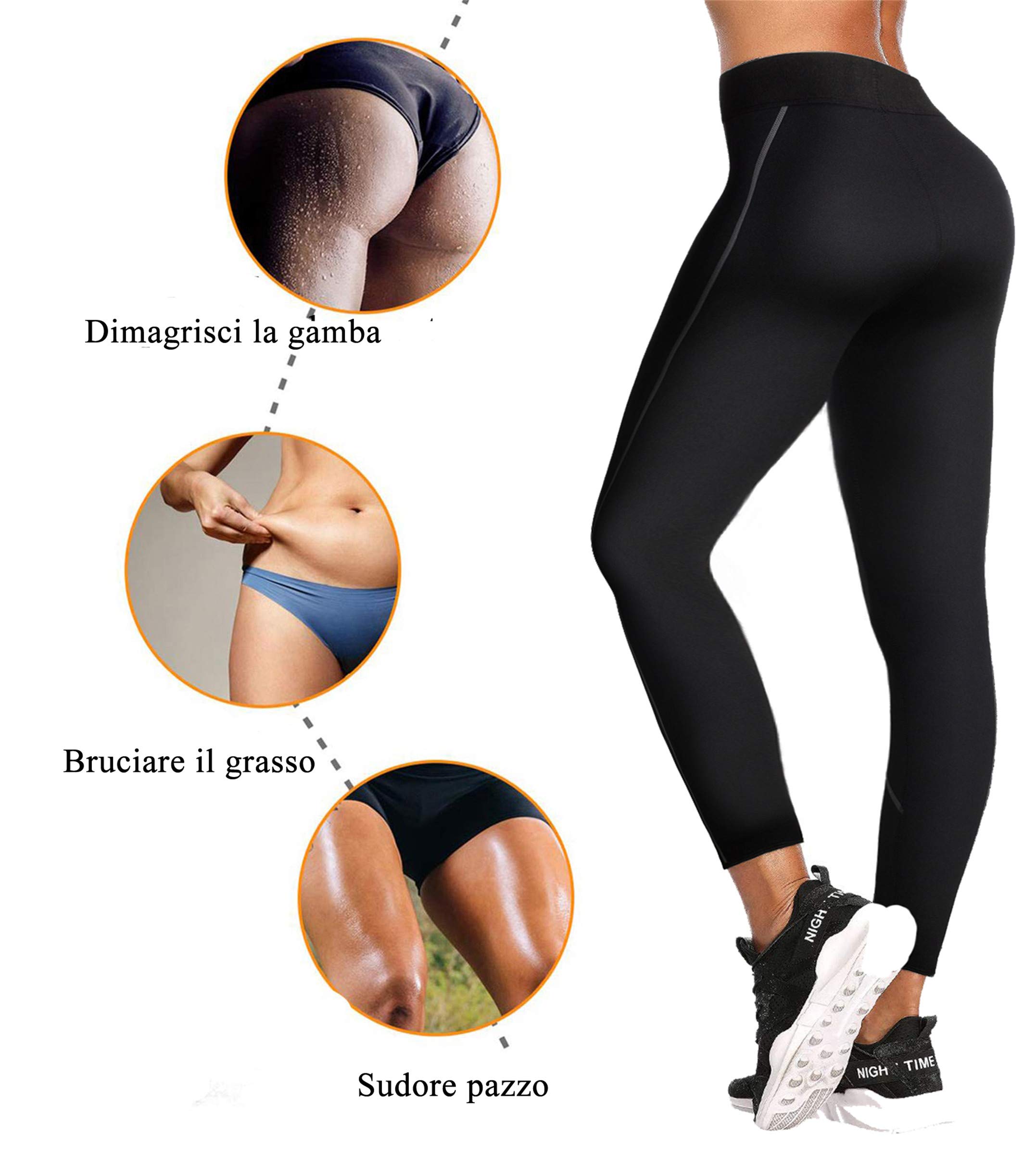 CHUMIAN Pantaloni di Perdita di Peso Pantaloni Sauna Neoprene Donna Termici Dimagrante Leggings Hot Thermo Sauna Sudore Shaper per Fitness