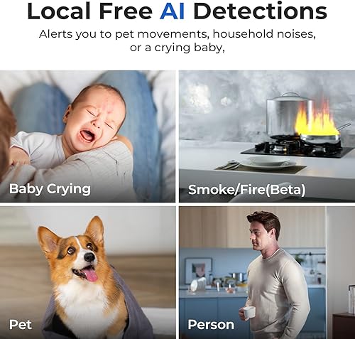 Miniatura 5 de IMILAB Cámara de seguridad para interiores C40 4K, cámara de habitación para niñosbebémascotas, WiFi 5G PanTilt Cámara interior con pista de