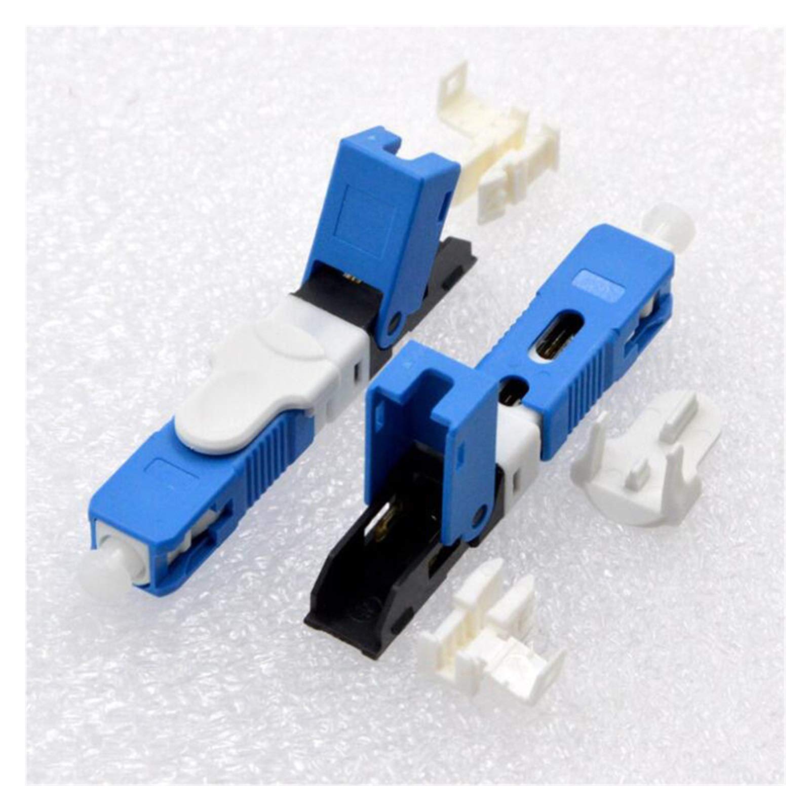 Adaptateur à Fibre Optique 100pcs FTTH SC Connecteur Rapide à Fibre Optique SC PC FTTH Fibre Optique Connecteur Rapide Embedded ESC250D SC connecteur