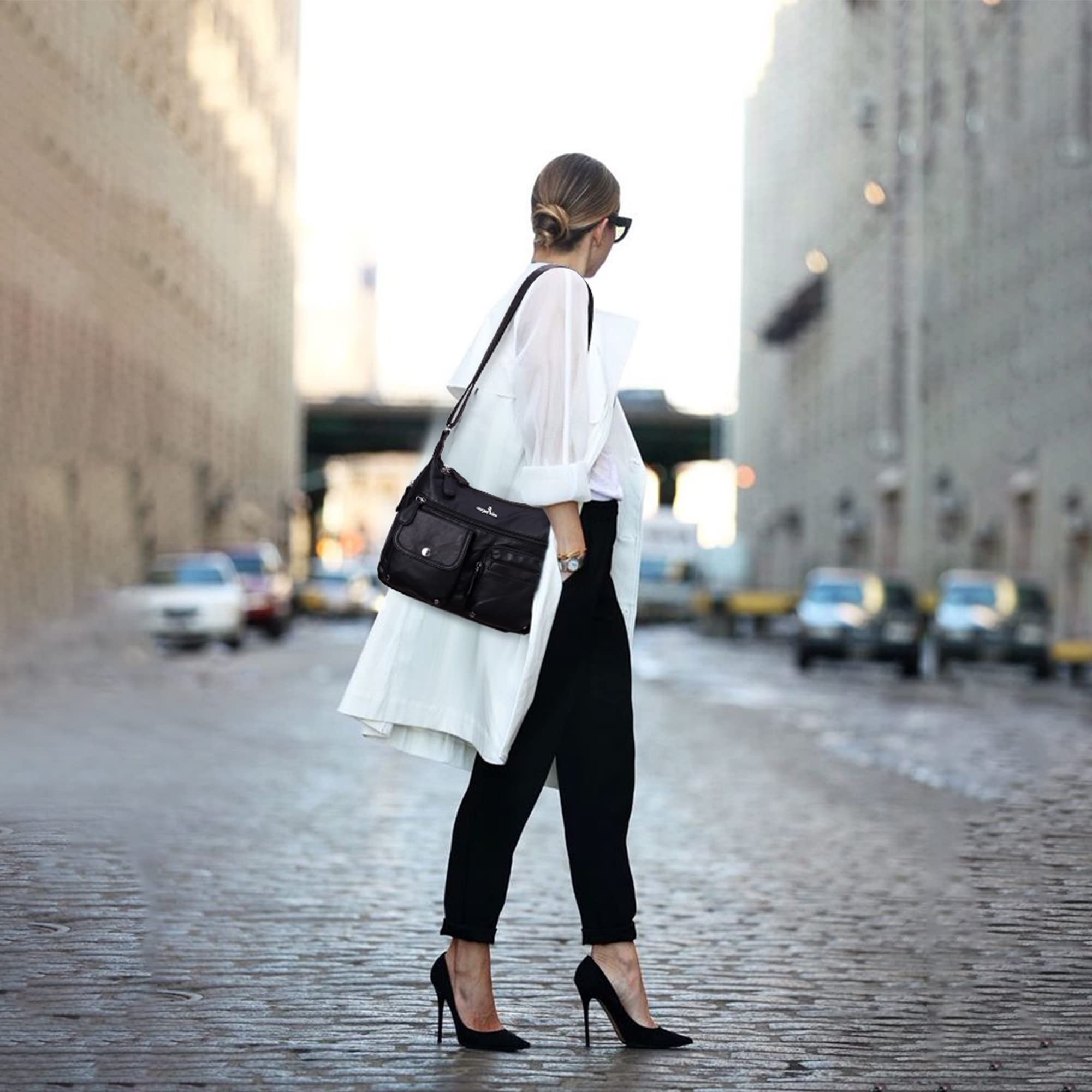 Angel Kiss Crossbody-Handtasche für Damen, Schultertaschen, mittelgroß, Kunstleder