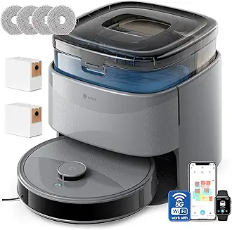 robots ménagers : Lefant M3 Max Robot Aspirateur Laveur 20 000 Pa, station multifonctionnelle, double serpillière rotative, navigation dToF, évitement d'obstacles