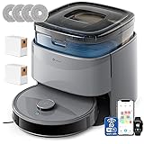 Lefant M3 Max Gen-1 Robot Vacuum Cleaner with Mop, All-in-One Self-Emptying Station, 15,000Pa Strong Suction, Dual-Spin Mops, dToF Laser Navigation, Auto Mop Wash & Drying, WiFi/Alexa Control, Grey M3Max Grey