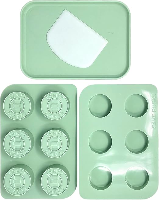 – The Original CakePuck Mold Set – Better than a Cake Pop! Make Chocolate Covered Desserts – BPA Free Silicone – Includes 1 Mold Set, 1 Plastic Tray and 1 Scraper – Green
